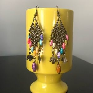 3 for $15 Multicolor beaded dangling earrings